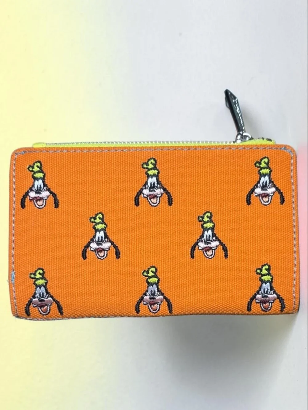 NWOT Loungefly Disney Goofy Pattern Blue Canvas Wallet